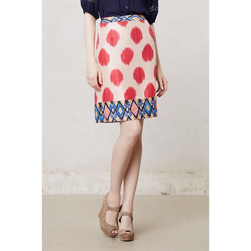 Anthropologie Watercolor Ikat Skirt (Maeve)